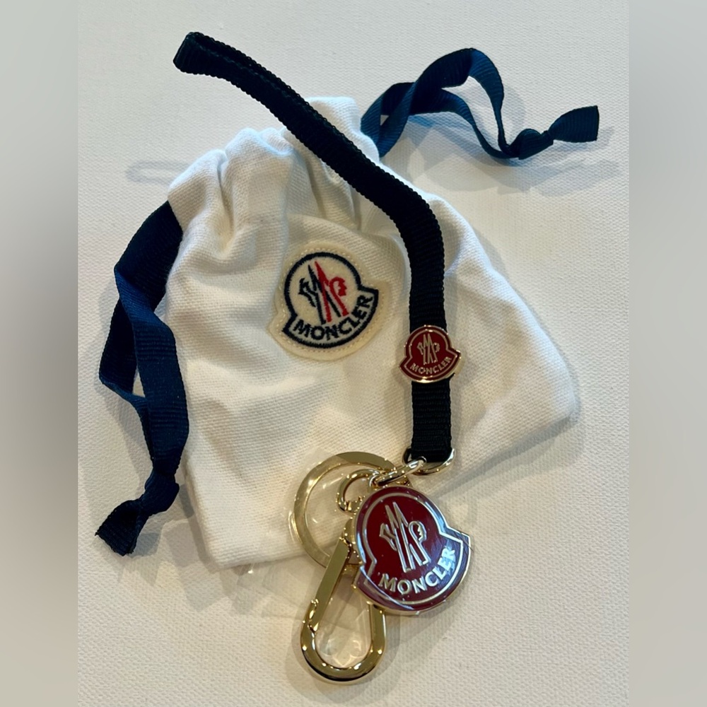 Moncler New Red and Gold Keychain Stocking Stuffer Christmas - Picture 2 of 4